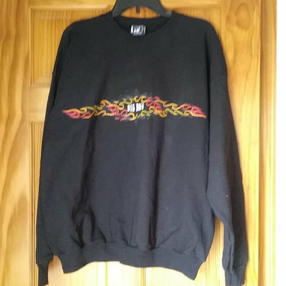 Big Dogs Flames Large Sweatshirt